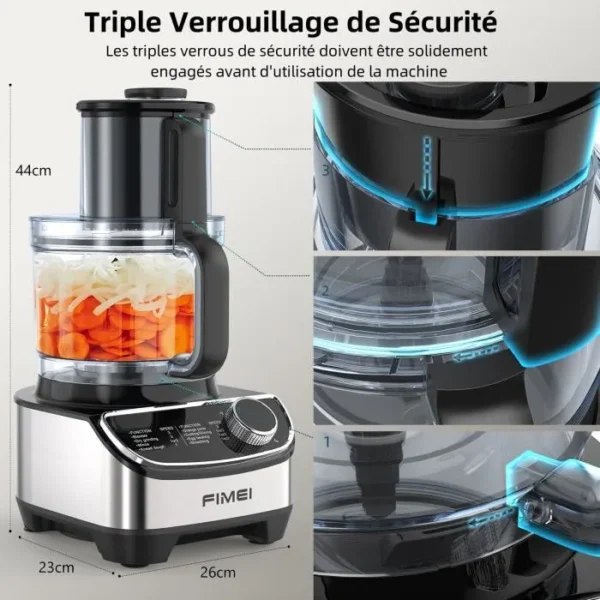 Robot multifunción FIMEI 12 en 1 Procesador de alimentos - Imagen 4