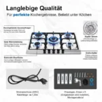 Placa de gas de 5 fuegos 10480 W - Imagen 5